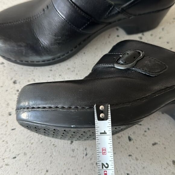 Dansko Tamara Women's Black Leather Slip On Clogs Comfort Casual Shoes Size 38 - Picture 9 of 16